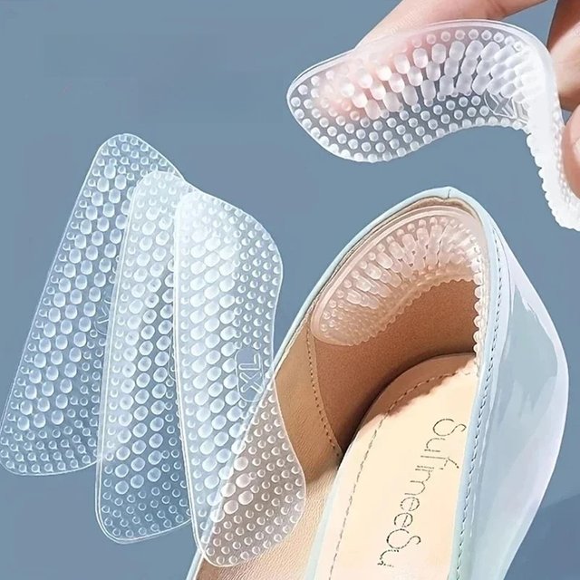 1 Pair Silicone Heel Shoe Stickers Non-slip Soft Protective Case Women Men Foot Care Insert Ease Pain Foot Pads Protector