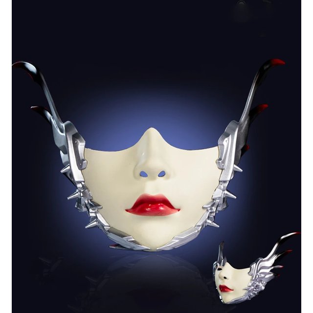 Masquerade Half Face Mask for women Men Cosplay Halloween Cosplay Party Photography Props Costume Decor Eye Cover Mouth Cover