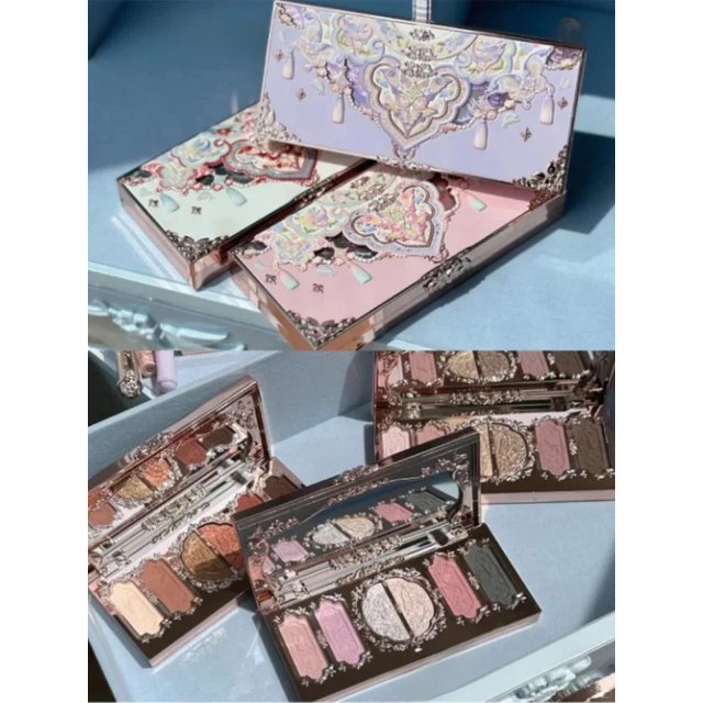 Flower Knows Butterfly Cloud Collar Collection 6Colors Eyeshadow Palette Matte Fine Shimmer Pearl Glitter Eye Face Palette
