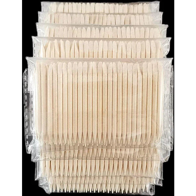 500 Pcs/Lot 75mm/65mm Orange Wooden Stick Cuticle Pusher for women Lady Double End Professional Nail Care Tools Supplies