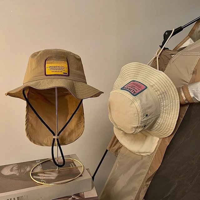 Summer Kids Bucket Hat Sunscreen Fisherman Cap for Boy Girl Outdoor Adjustable Children Panama Sun Hats