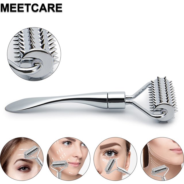 Face Roller Massage Zinc Alloy Facial Neck Spatula Roller Massager to Improve Fine Line Anti Wrinkle Acne Shrink Pores Skin Care