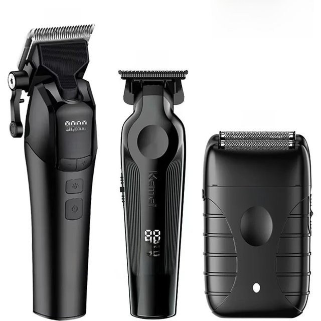Kemei KM-1858 9000RPM 10W Hair Clipper,KM-264 Rechargeable Electric Trimmer,Original KM-T95 Shaver for men Barber Clippers Kit