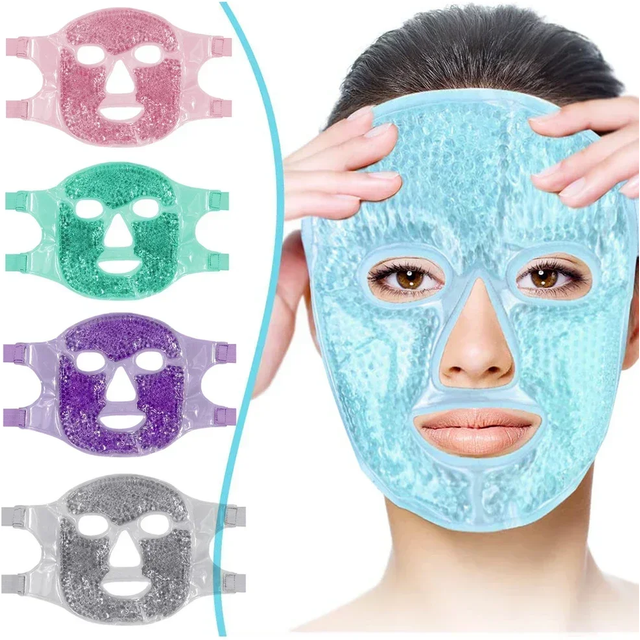 Reusable Gel Ice & Hot Compress Facial Mask Ice Gel Eye Face Mask SPA Massager Relaxation Tool for men and Women Perfect Gift