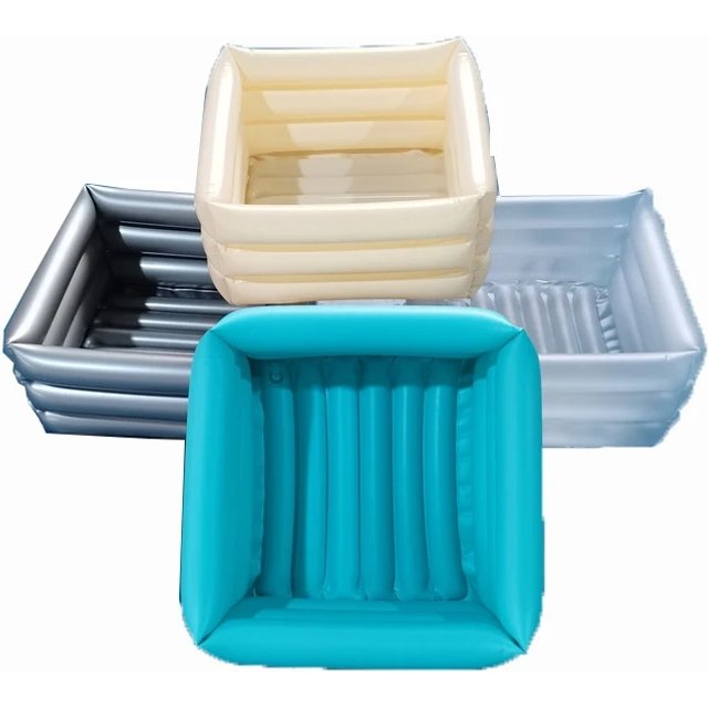 Folding Bathtub Collapsible Foot Soak Tub Inflatable Feet Soak Tub Portable Body Washing Basin Travel Foot PVC Basin