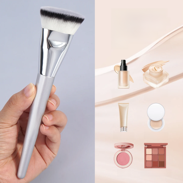 MAANGE Flat Top Makeup Brush Blending Foundation Brush With Soft Fiber Skin-friendly Makeup Tool for Travel Beginner Beauty