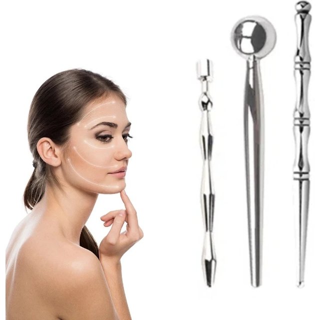 Face Care Tool Point Probe Pen Massager For Face Facial Reflexology Massage Tool Retractable Acupuncture Pen