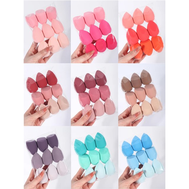 9 Makeup Sponges, the Makeup Sponge Becomes Larger When Exposed to Water, Does Not Contain Latex, and Is Suitable for All Skin t