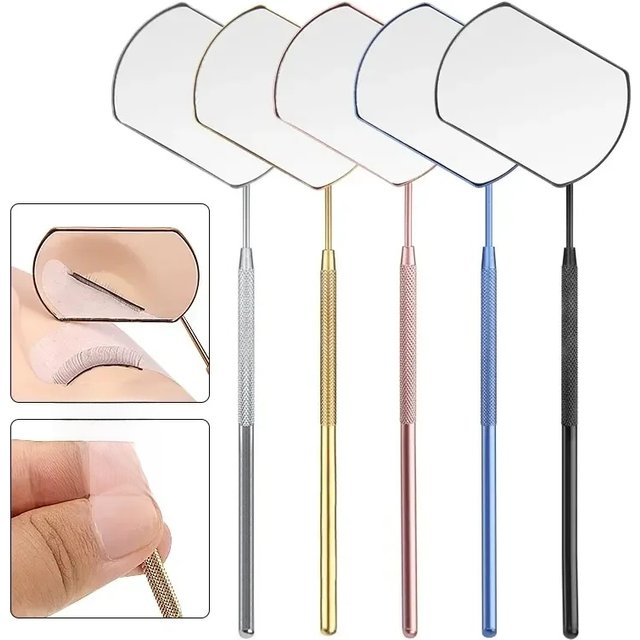1 PCs Lash Extension Mirror Eyelash Extension Grafting Tools Stainless Steel Multifunction Checking Lash Mirror Beauty Makeup