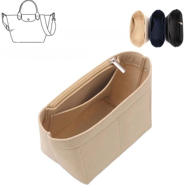 Felt Cloth Insert Bag for Longchamp LE Enegry Top Handle Bag XS Bag Organizer Makeup Sling Organizer Travel Innerg
