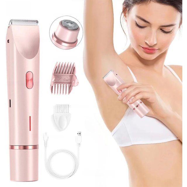 Electric Shaver for Woman Double Head Dual Purpose Female Razor Body Epilator Leg Underarm Bikini Electric Hair Remover Trimmer