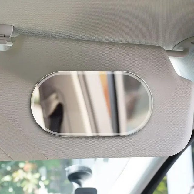 Universal Car Sun Visor Makeup Mirror Auto Stainless Steel Portable Mirror Car Sun-Shading Visor HD Mirrors Interior Accessories