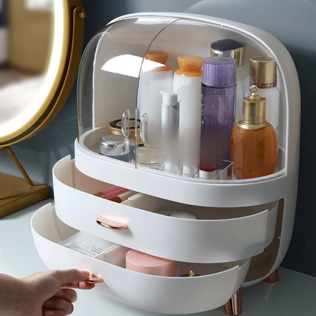 Cosmetic Storage Box Big Capacity Dustproof Waterproof Makeup Organizers Home Skin Care Make Up Nail Jewelry Storage Drawers