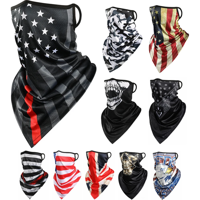 Windproof Dust Face Mask Breathable Ice Silk Neck Cover Balaclava Bandana Scarf Wrap Outdoor Sports Muffler Helmet Lining