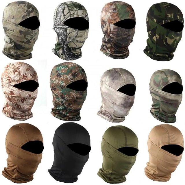 Neck Gaiter Scarf Unisex Face Mask Balaclava Sunscreen Camo Print Full Outdoor Cycling Cap Motorcycle Head Cover