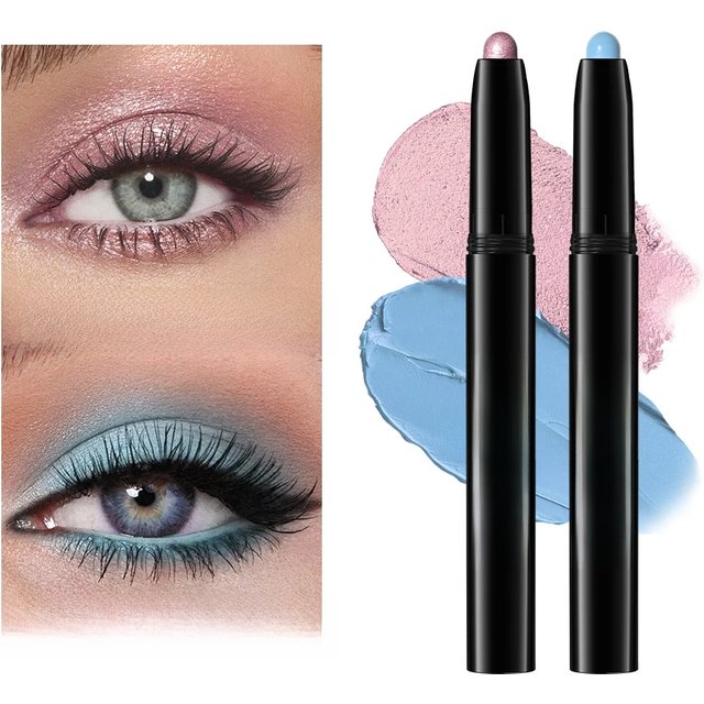 12 Colors Eyeshadow Pencil Stick Shimmer And Matte Waterproof Metallic Glitter Eye Shadow Highlighter Pencil Eyeshadow Cosmetics