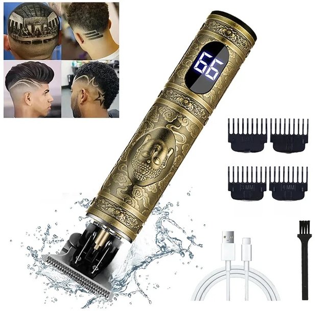 T9 Electric Hair Clipper for men Professional Barber Shaver Beard Trimmer Dragon Buddha Design Body Hair Cutting Machine