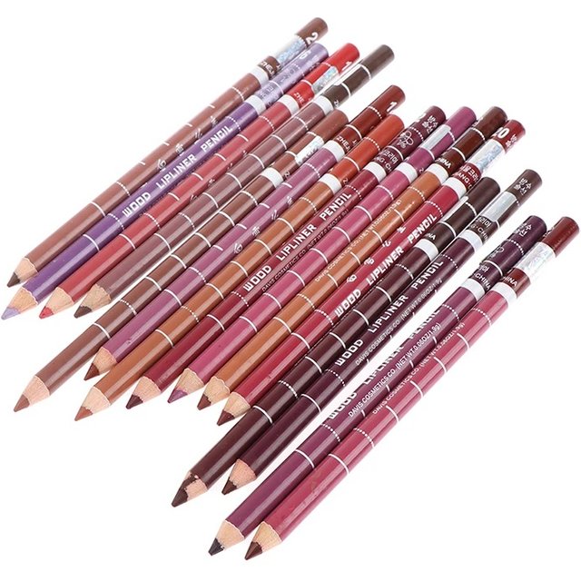 1PC Women Professional Wood Lipliner Pen Long Lasting Waterproof Eyeliner Pencil Charming Lady Lip Liner Makeup Cosmetic Tool
