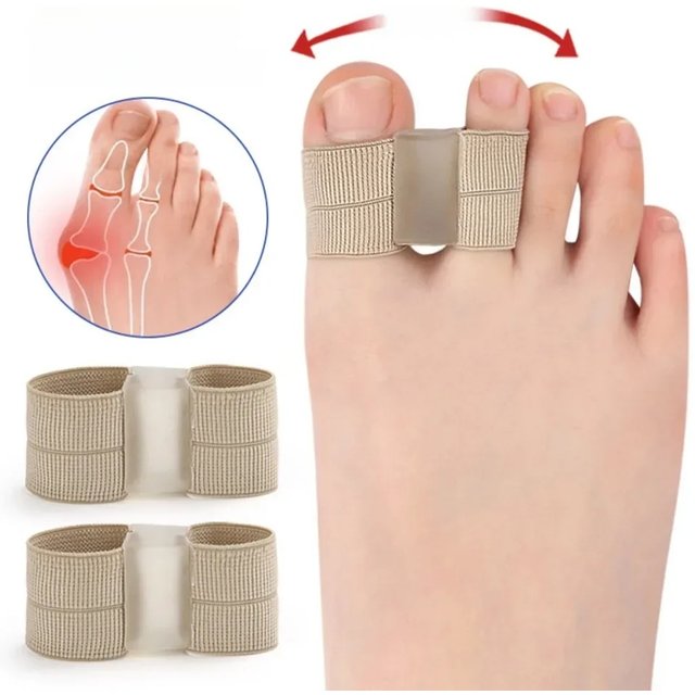 1/2Pc Two Toe Separator Hallux Valgus Bunion Corrector Orthotics Feet Bone Adjuster Thumb Straightener Pedicure Foot Care Tools