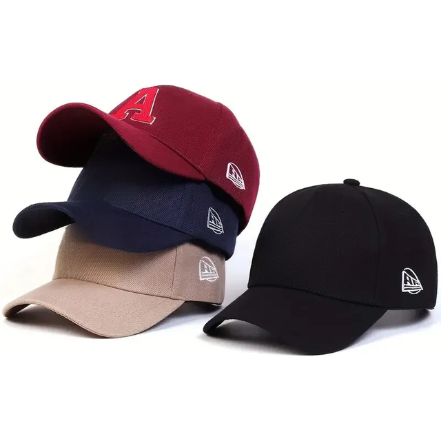 Unisex A Leter Embroidery Snapback Baseball Caps Spring and Autumn Outdoor Adjustable Casual Hats Sunscreen Hat