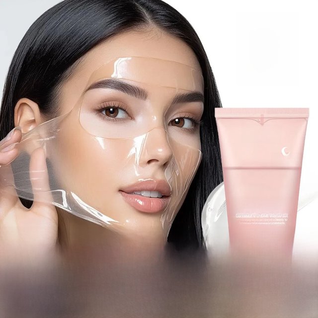 Collagen Overnight Wrapping Peel Off Facial Mask Set Korean Collagen Night Wrapping Mask Deeply Hydrates Night Care Mask Cream