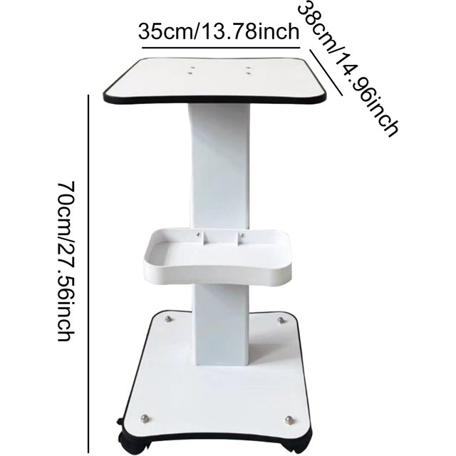 3 Tier Mobile Beauty Salon Trolley Cart SPA Salon Table Trolley Stand Rolling Cart Device Machine Skincare Tool Holder Organizer