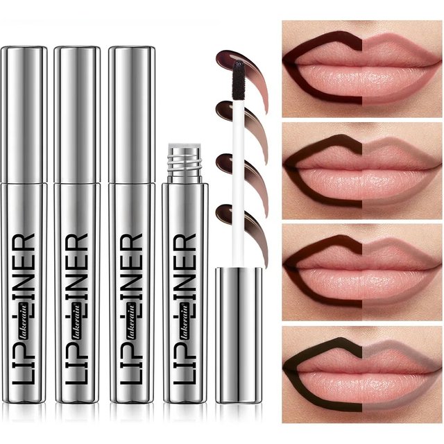 4colors Peel Off Lip Liner Waterproof Long Lasting Lipliner Pencil Moisturising Lips Gloss Tattoo Lipgloss Lipsticks Cosmetics
