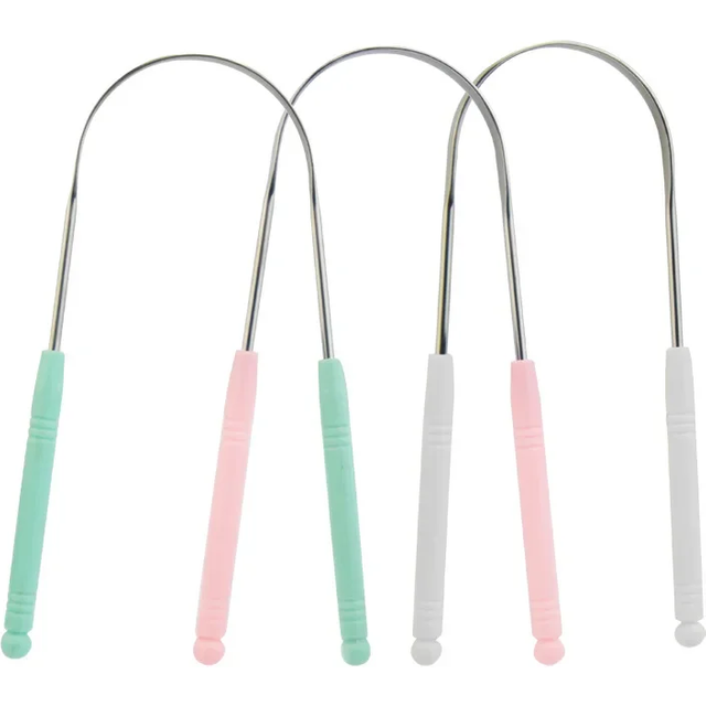 New Stainless Steel Tongue Scraper Oral Tongue Cleaner Brush Tongue Toothbrush Oral Hygiene High Quality Tounge Scraper