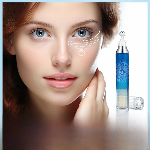 5% Caffeine Eye Serum and Under Eye Roller Cream for Dark Circles and Puffiness, Caffeine Eye Cream with 360° Massage Ball 15ml