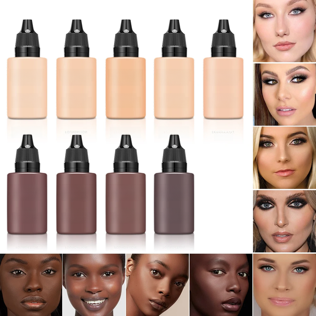 Flawless All Day: 9 Color Waterproof Concealer Foundation for women Makeup Full Coverage Long Lasting Moisturizing