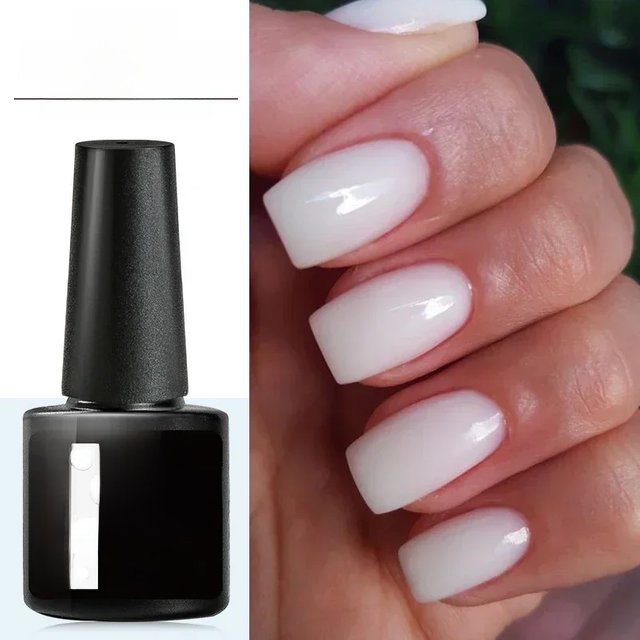MEET ACROSS 7ml Milky White Quick Extension Gel Nail Polish Pure Pudding Quick Building Soak Off UV Gel Varnish Nail Sullpies
