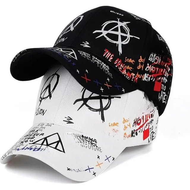 Unisex Colorful Eye Graffiti Print Snapback Baseball Caps Spring and Autumn Outdoor Adjustable Casual Hats Sunscreen Hat
