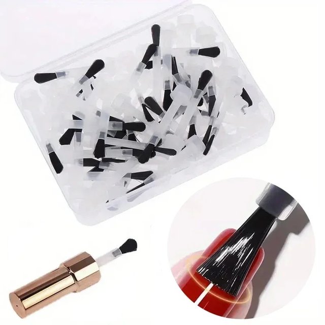 66pcs/25pcs Disposable Nail Polish Brush Nail Polish Bottle Replacement Head Brushes Acrylic Powder Applicators Manicure Tools