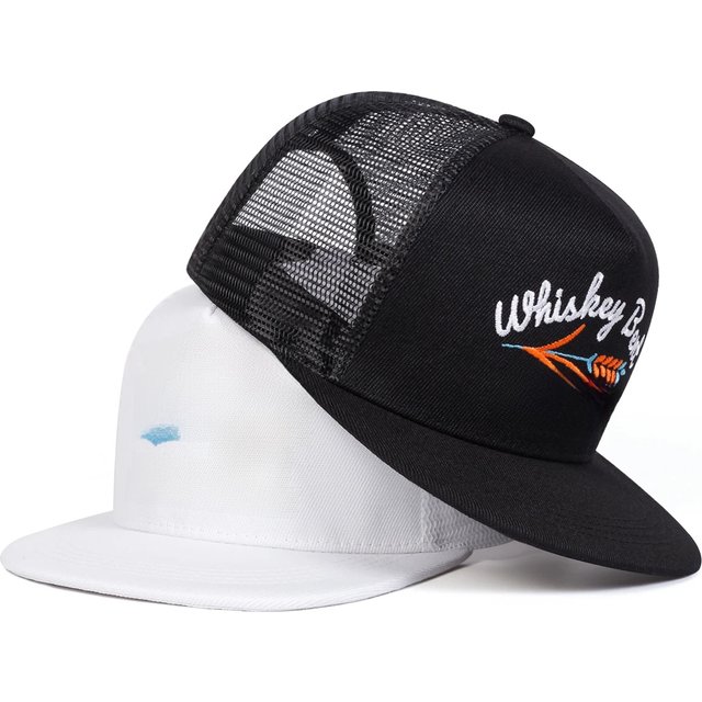 Unisex WHISKEY BENT Letter Embroidery Hip-hop Net Hats Spring Summer Outdoor Adjustable Casual Baseball Caps Sunscreen Hat Cap