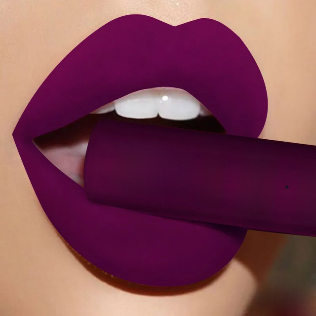QIBEST Sexy Velvet Matte Lip Gloss Liquid Lipstick Lipgloss Beauty Red Nude Waterproof Long-lasting Lip Stain Makeup for women