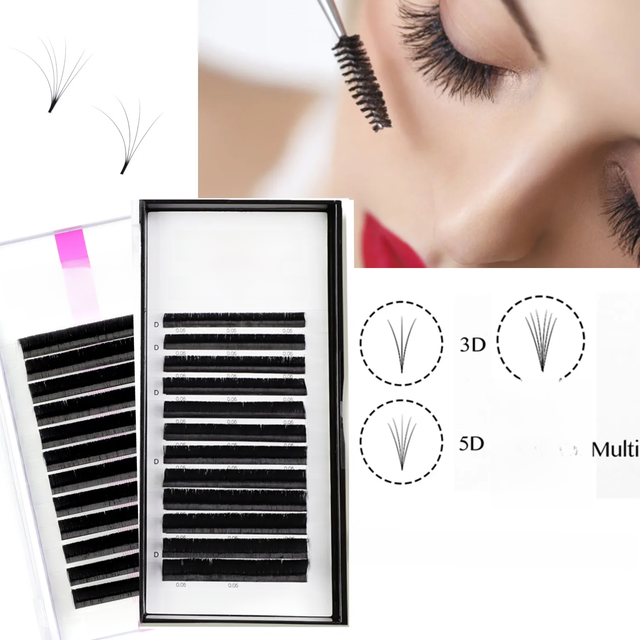 TDANCE Individual Easy Fan Eyelashes Extention Faux Mink Soft Natural Volume Makeup Fast Blooming False Lash Growth Lift Beauty