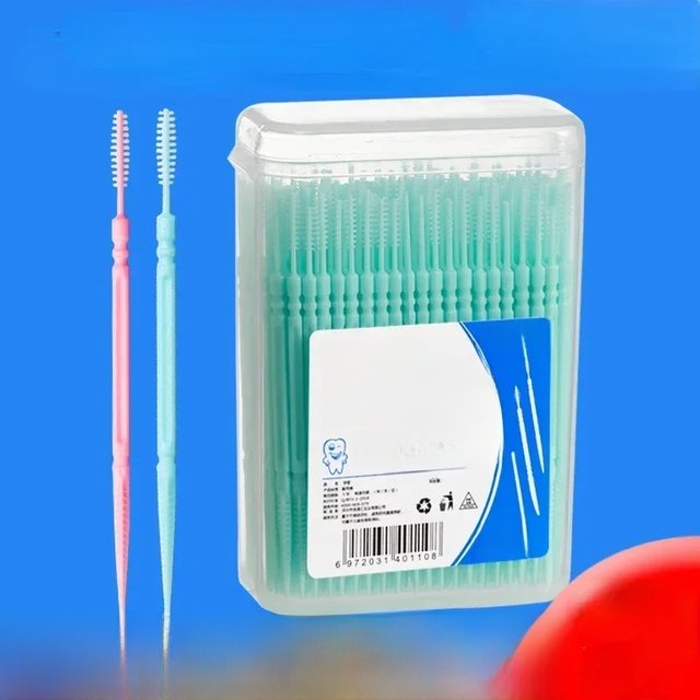 200pcs/box Double Head Dental Floss Interdental Toothpick Brush Teeth Stick Dental Oral Care Toothpicks Floss Pick