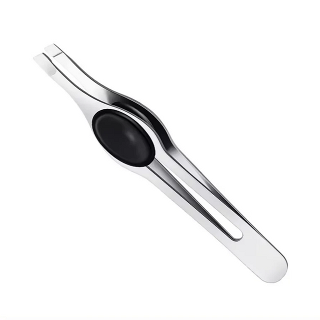 Professional Comfort Hold Non-Slip Stainless Steel Slanted Tip Eyebrow Tweezers Facial Hair Removal Ingrown Brows Slant Tweezer