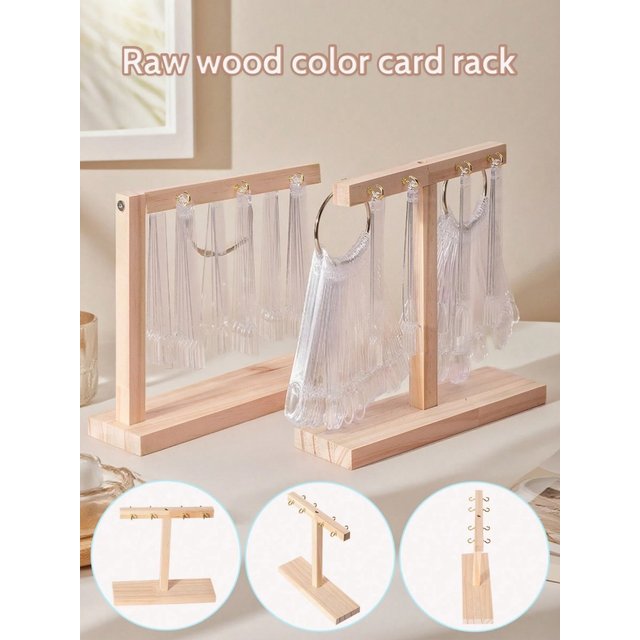 T/L-shaped False Nail Art Color Card Display Stand Gel Polish Template Nail Art Tips Sample Stand Nail Polish Practice Shelf