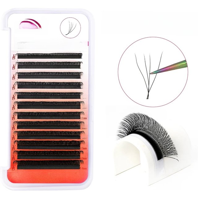 FADVAN 4D-W Shape C/D/M/L/L+ Curved Extension Eyelash 0.07mm Pressional Supplies Make-up Lash Individual Premade False Lashes