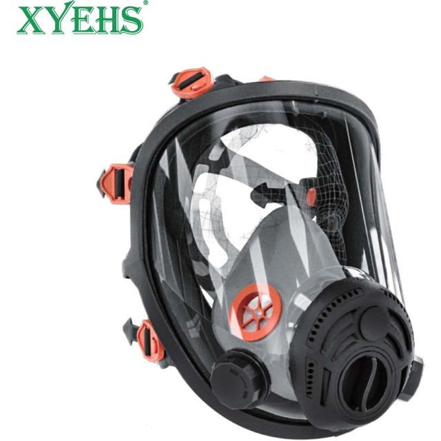 XYEHS – masque respiratoire anti-poussière à gaz complet (masque uniquement), visière Anti-buée en Polycarbonate, protection faciale, Vision très large et claire