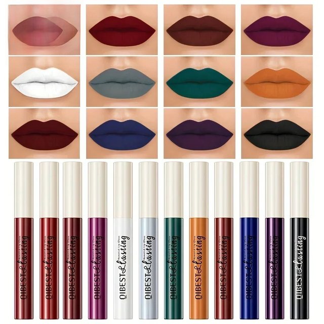 1PC waterproof non stick cup lip gloss, easy to color, non smudging, long-lasting and non fading, suitable for all skin types