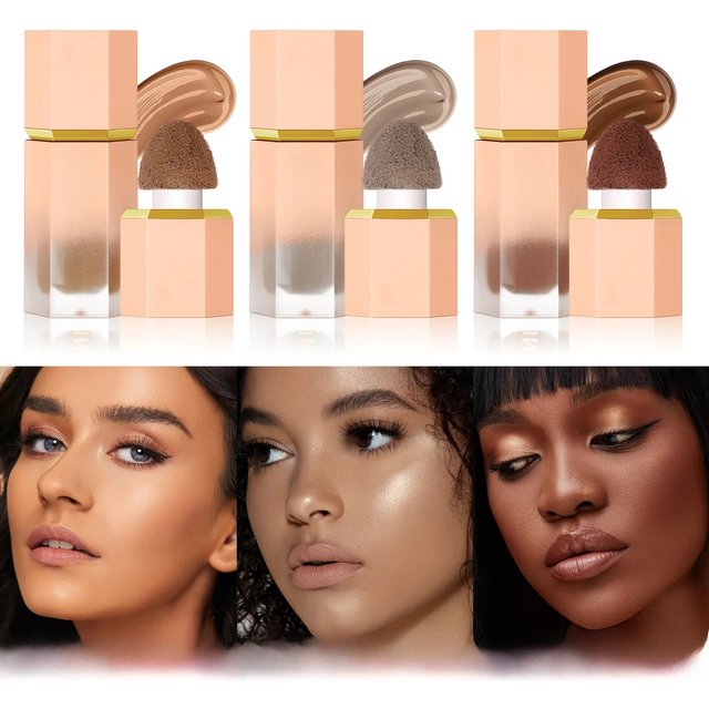 Three Color Liquid Contour Liquid Cosmetic Concealer to Enhance the Three-Dimensional Sense of Facial Contour and Keep Fit