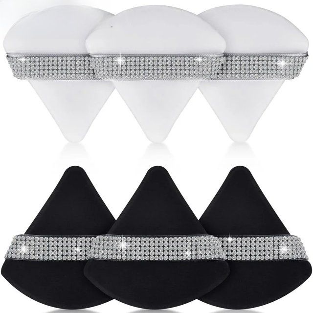 3Pcs Powder Puff Soft Triangle Makeup Puff Velour Cosmetic Foundation Blender Sponge Beauty Makeup Sponge Cosmetics Accessories