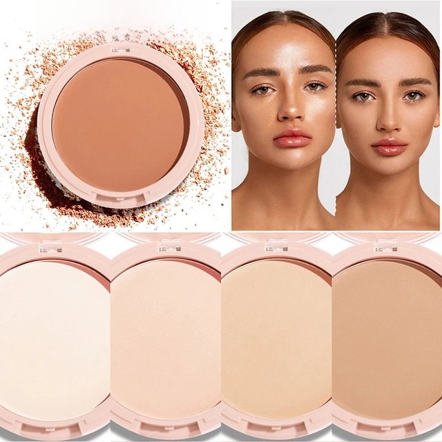 Lasting Oil Control Pressed Powder Bronzer Natural Brighten Waterproof Nude Setting Loose Translucent Powder Dupes Makeup Women