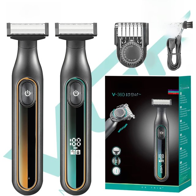 VGR 360 Hair Trimmer Waterproof Household Rechargeable Adjustable Hair Trimmer Full Body Washable Reciprocating Men's Trimmer