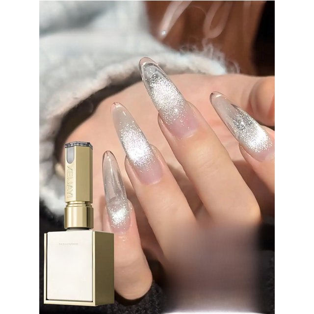 1PC Ice Crystal Cat Eye Gel Nail Polish, UV LED Long-Acting Fast Drying Nail Art Gel Nail Gel Polish For Home Salon
