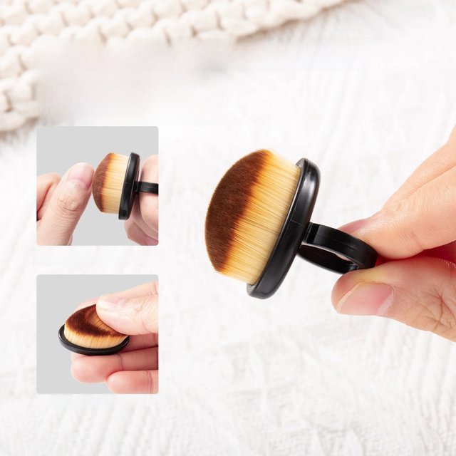 Manicure Dust Clean Brush Finger Ring Duster Soft Hair Nail Polish Powder Dusting Tools Nail Art Essential Dense Bristles Brush