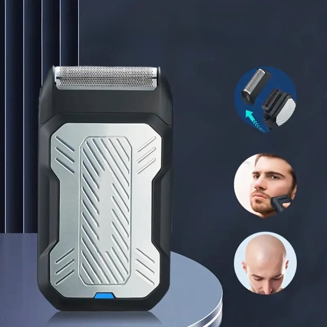 Man Beard Shaver Epilator Electric 3D Floating Hair Trimmer Chest Leg Hair Potable Razor LED Display Rechargeable Li-Battery