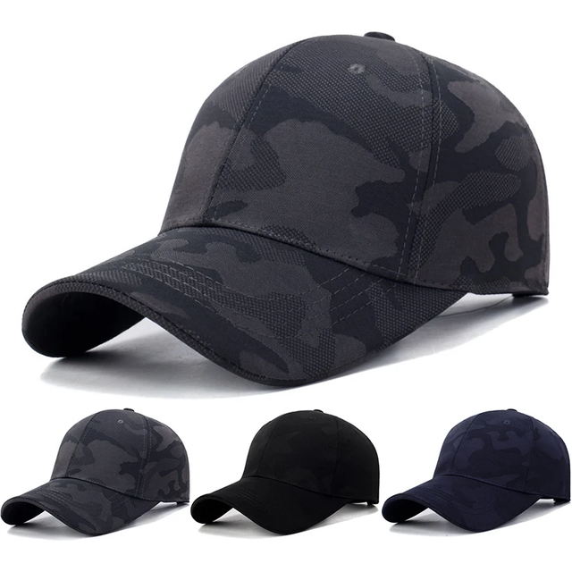 Unisex Simple Camouflage Baseball Caps Spring and Autumn Outdoor Adjustable Casual Hats Sunscreen Hat